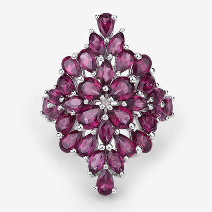 7.52 Carat Genuine Rhodolite .925 Sterling Silver Ring by Bids.com