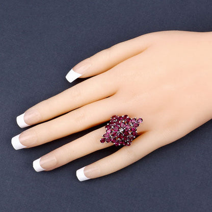 7.52 Carat Genuine Rhodolite .925 Sterling Silver Ring by Bids.com