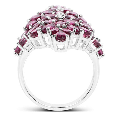 7.52 Carat Genuine Rhodolite .925 Sterling Silver Ring by Bids.com