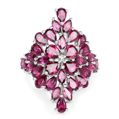 7.52 Carat Genuine Rhodolite .925 Sterling Silver Ring by Bids.com