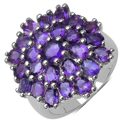 5.30 Carat Genuine Amethyst .925 Sterling Silver Ring by Bids.com
