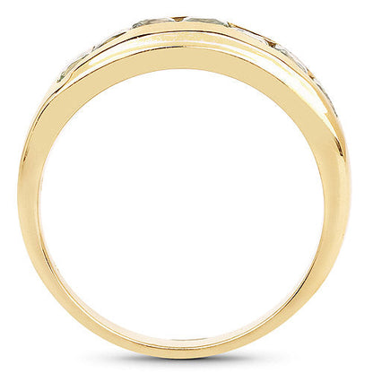 14K Yellow Gold Plated 1.26 Carat Genuine Green Sapphire .925 Sterling Silver Ring by Bids.com