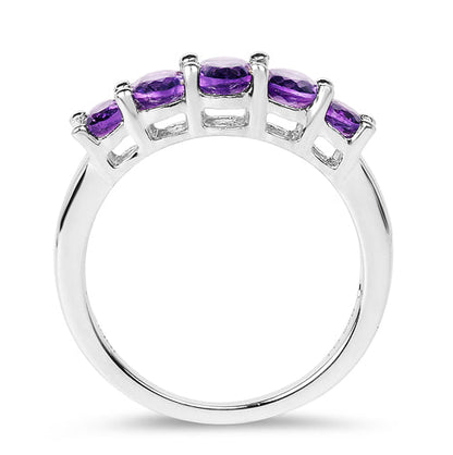 1.43 Carat Genuine Amethyst .925 Sterling Silver Ring  DestGlow