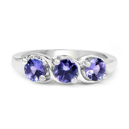 1.05 Carat Genuine Tanzanite .925 Sterling Silver Ring by Bids.com