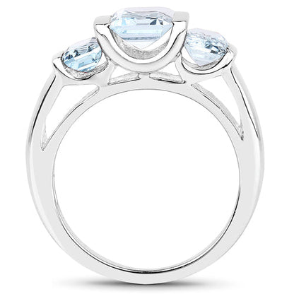 3.21 Carat Genuine Blue Topaz .925 Sterling Silver Ring by Bids.com