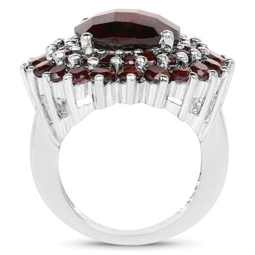 9.90 Carat Genuine Garnet .925 Sterling Silver Ring by Bids.com
