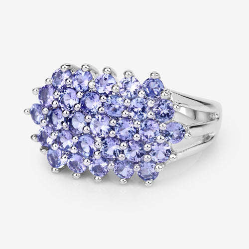 2.03 Carat Genuine Tanzanite .925 Sterling Silver Ring by Bids.com