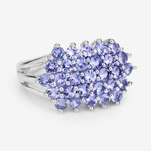 2.03 Carat Genuine Tanzanite .925 Sterling Silver Ring by Bids.com