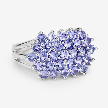 2.03 Carat Genuine Tanzanite .925 Sterling Silver Ring by Bids.com