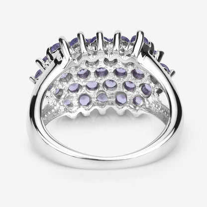 2.03 Carat Genuine Tanzanite .925 Sterling Silver Ring by Bids.com