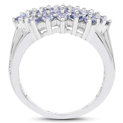 2.03 Carat Genuine Tanzanite .925 Sterling Silver Ring by Bids.com