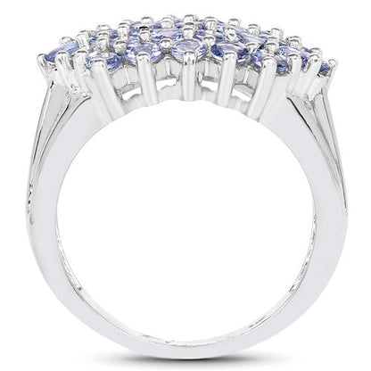 2.03 Carat Genuine Tanzanite .925 Sterling Silver Ring by Bids.com