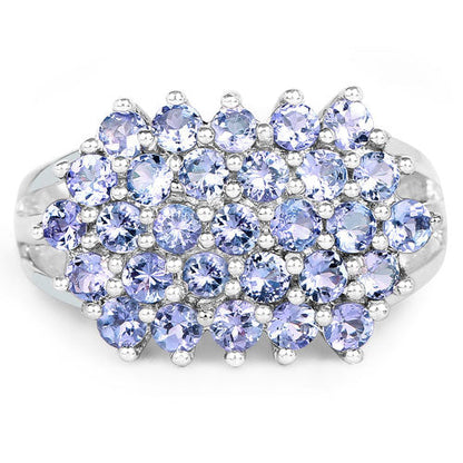 2.03 Carat Genuine Tanzanite .925 Sterling Silver Ring by Bids.com