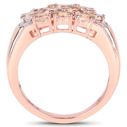1.50 Carat Genuine Morganite .925 Sterling Silver Ring by Bids.com