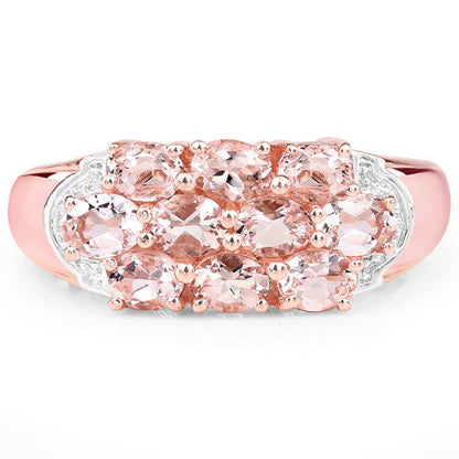 1.50 Carat Genuine Morganite .925 Sterling Silver Ring by Bids.com