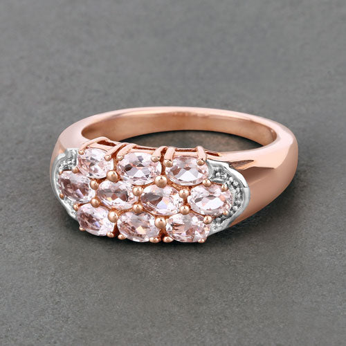 1.50 Carat Genuine Morganite .925 Sterling Silver Ring by Bids.com