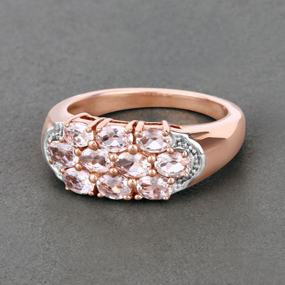 1.50 Carat Genuine Morganite .925 Sterling Silver Ring by Bids.com