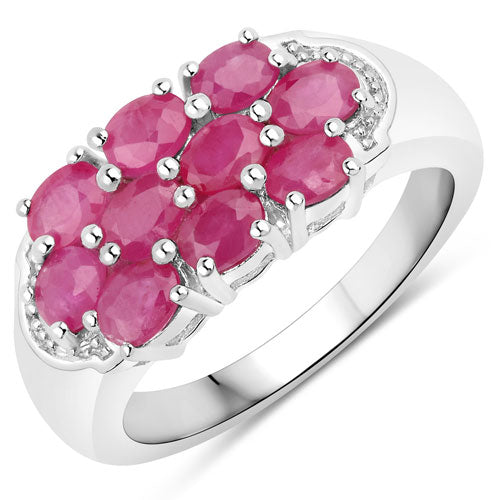 2.20 Carat Genuine Ruby .925 Sterling Silver Ring by Bids.com