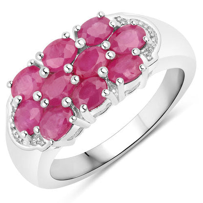 2.20 Carat Genuine Ruby .925 Sterling Silver Ring by Bids.com