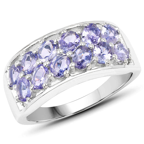 2.04 Carat Genuine Tanzanite .925 Sterling Silver Ring by Bids.com
