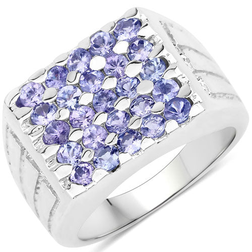 1.75 Carat Genuine Tanzanite .925 Sterling Silver Ring by Bids.com