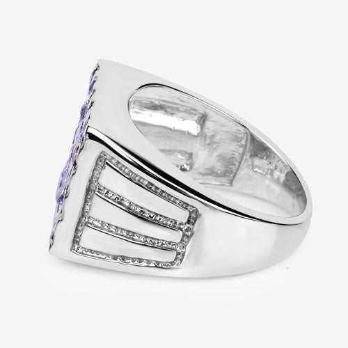 1.75 Carat Genuine Tanzanite .925 Sterling Silver Ring by Bids.com