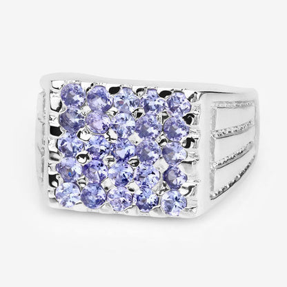 1.75 Carat Genuine Tanzanite .925 Sterling Silver Ring by Bids.com