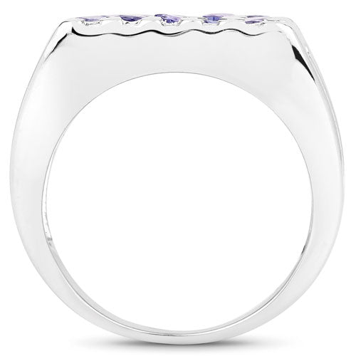 1.75 Carat Genuine Tanzanite .925 Sterling Silver Ring by Bids.com
