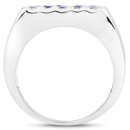 1.75 Carat Genuine Tanzanite .925 Sterling Silver Ring by Bids.com