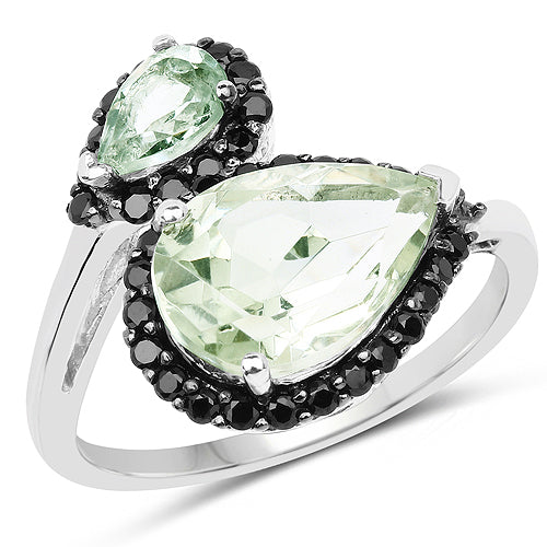 3.42 Carat Genuine Multi Stone .925 Sterling Silver Ring by Bids.com