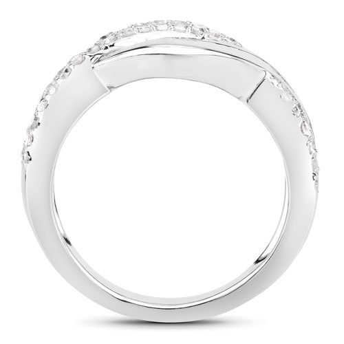 0.47 Carat Genuine White Diamond .925 Sterling Silver Ring by Bids.com