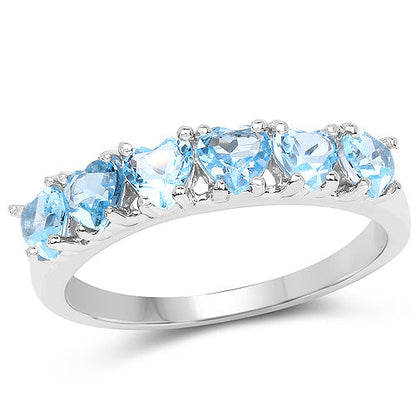 1.68 Carat Genuine Swiss Blue Topaz .925 Sterling Silver Ring by Bids.com