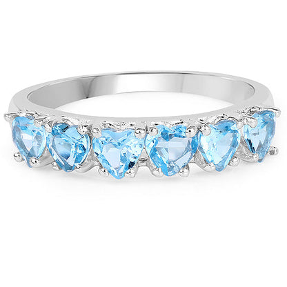 1.68 Carat Genuine Swiss Blue Topaz .925 Sterling Silver Ring by Bids.com