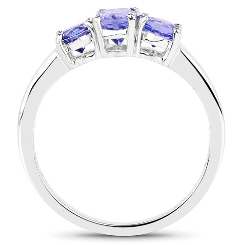 0.90 Carat Genuine Tanzanite .925 Sterling Silver Ring by Bids.com