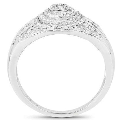 1.15 Carat Genuine White Diamond .925 Sterling Silver Ring by Bids.com