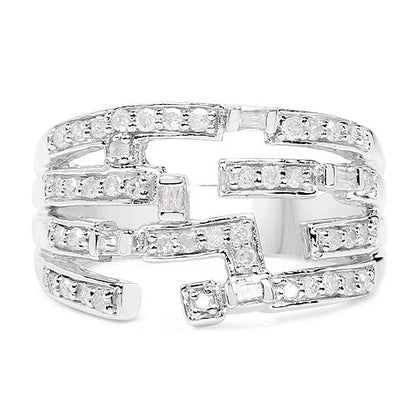0.60 Carat Genuine White Diamond .925 Sterling Silver Ring by Bids.com
