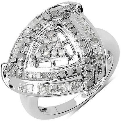 1.23 Carat Genuine White Diamond .925 Sterling Silver Ring by Bids.com