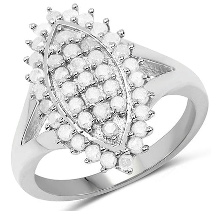 0.62 Carat Genuine White Diamond .925 Sterling Silver Ring by Bids.com