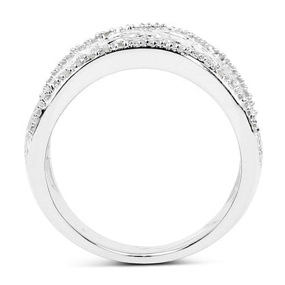 0.25 Carat Genuine White Diamond .925 Sterling Silver Ring by Bids.com