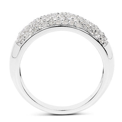 0.96 Carat Genuine White Diamond .925 Sterling Silver Ring by Bids.com