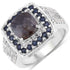 "3.58 Carat Genuine Labradorite, Blue Sapphire and White Topaz .925 Sterling Silver Ring by Bids.com
