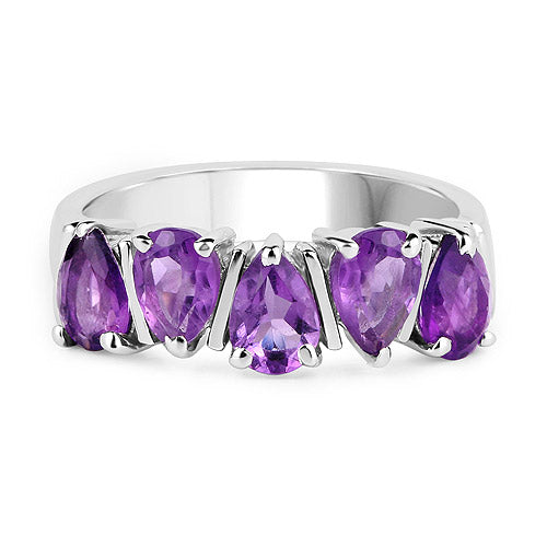 1.85 Carat Genuine Amethyst .925 Sterling Silver Ring by Bids.com