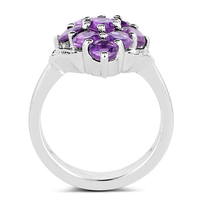2.16 Carat Genuine Amethyst .925 Sterling Silver Ring by Bids.com