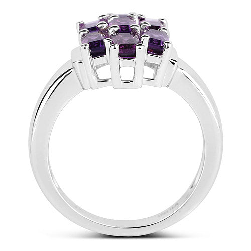 2.80 Carat Genuine Amethyst .925 Sterling Silver Ring by Bids.com