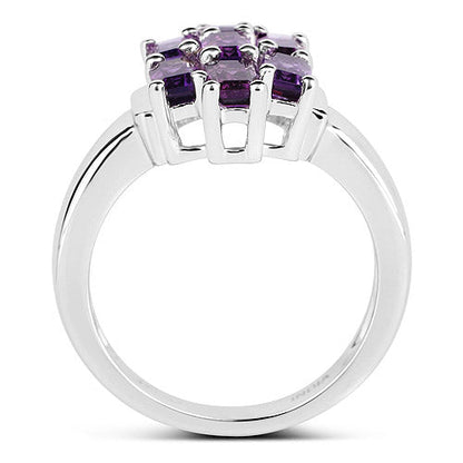 2.80 Carat Genuine Amethyst .925 Sterling Silver Ring by Bids.com
