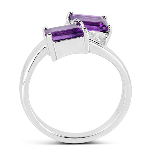 1.90 Carat Genuine Amethyst .925 Sterling Silver Ring by Bids.com