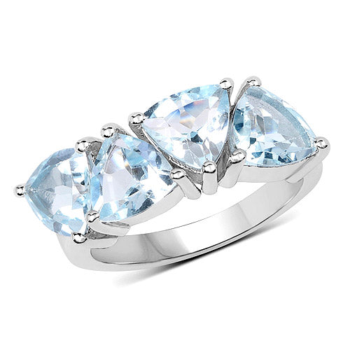 5.00 Carat Genuine Blue Topaz .925 Sterling Silver Ring by Bids.com