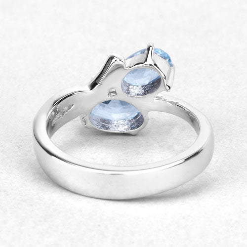 2.55 Carat Genuine Blue Topaz .925 Sterling Silver Ring by Bids.com