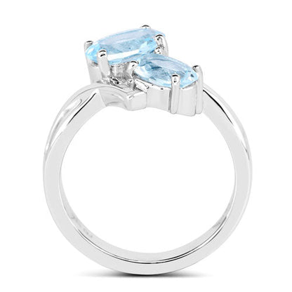 2.55 Carat Genuine Blue Topaz .925 Sterling Silver Ring by Bids.com