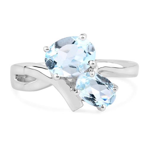 2.55 Carat Genuine Blue Topaz .925 Sterling Silver Ring by Bids.com
